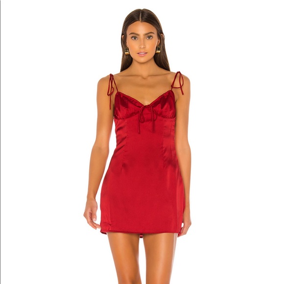 red dress with tie straps